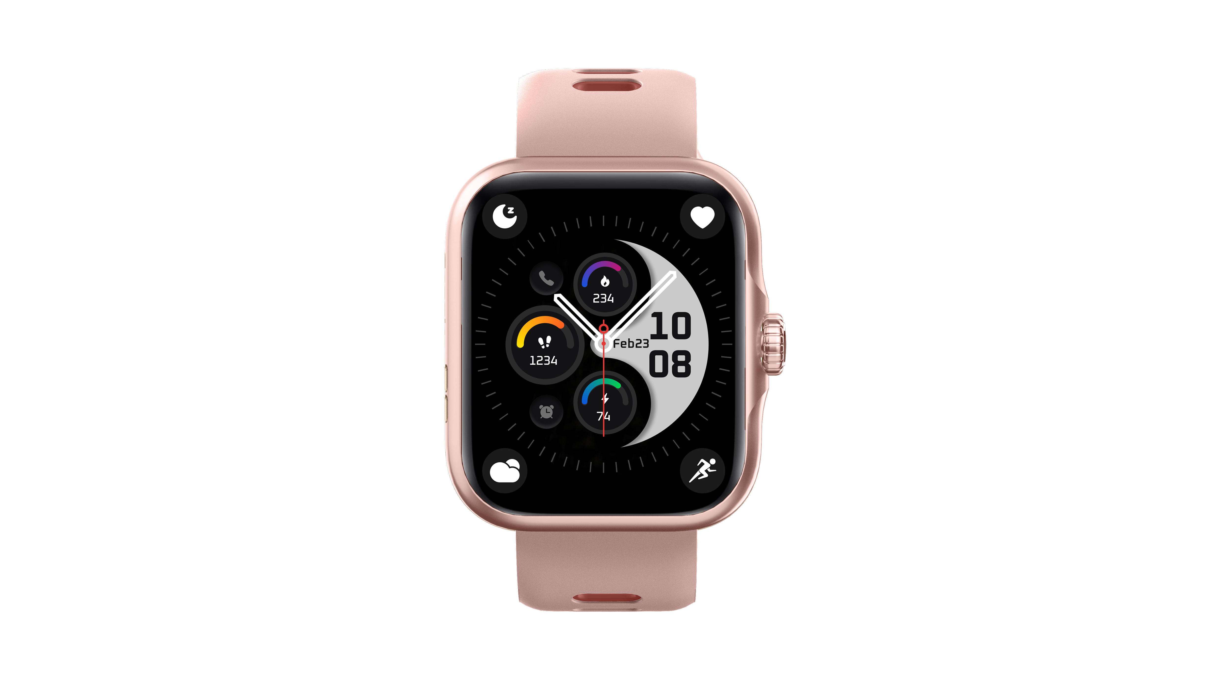 Reeder Reefit Pembe Akıllı Saat, dokunmatik ekranı ve sağlık takip özellikleriyle öne çıkıyor.