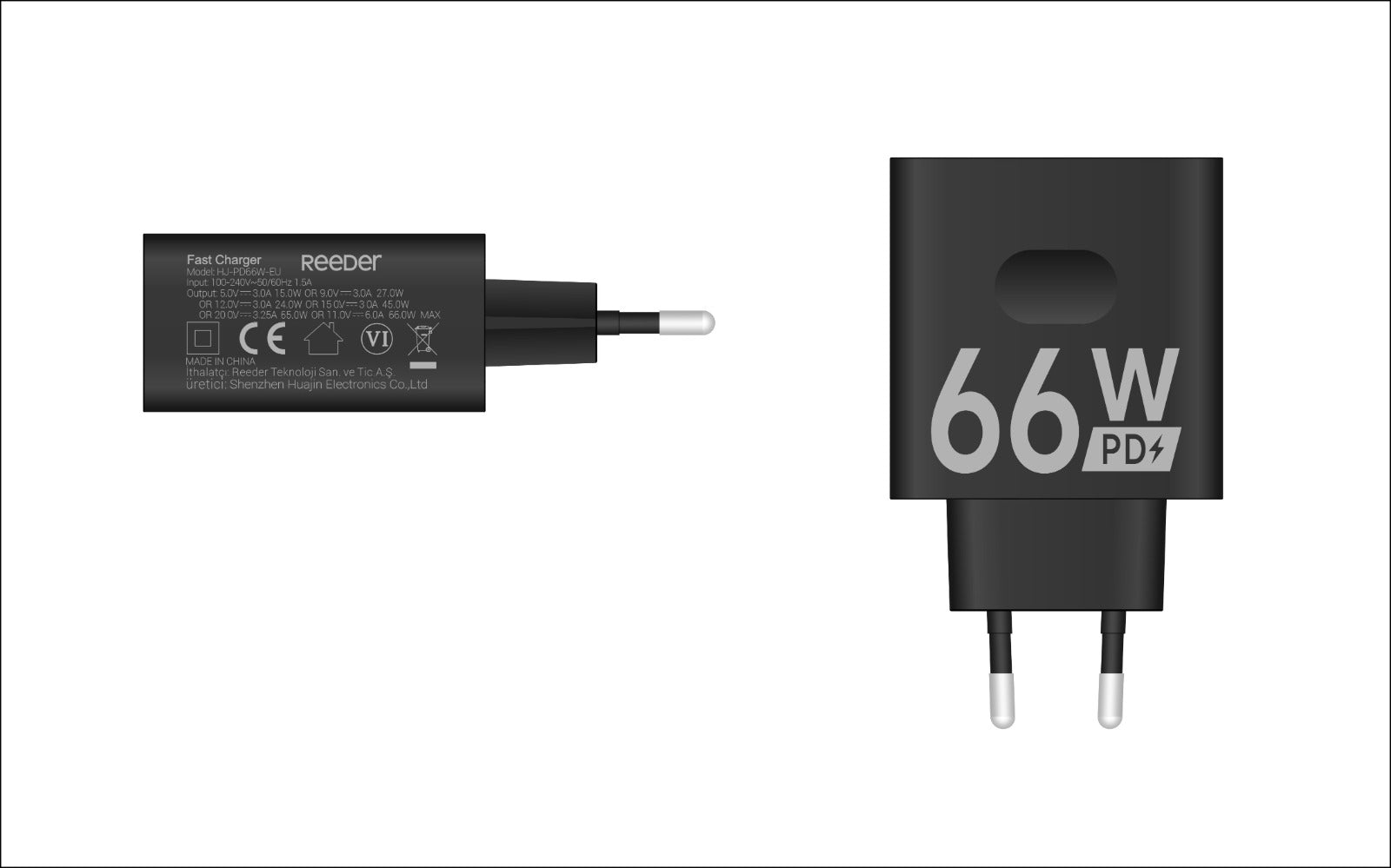 Reeder S919 66W Adaptör Siyah