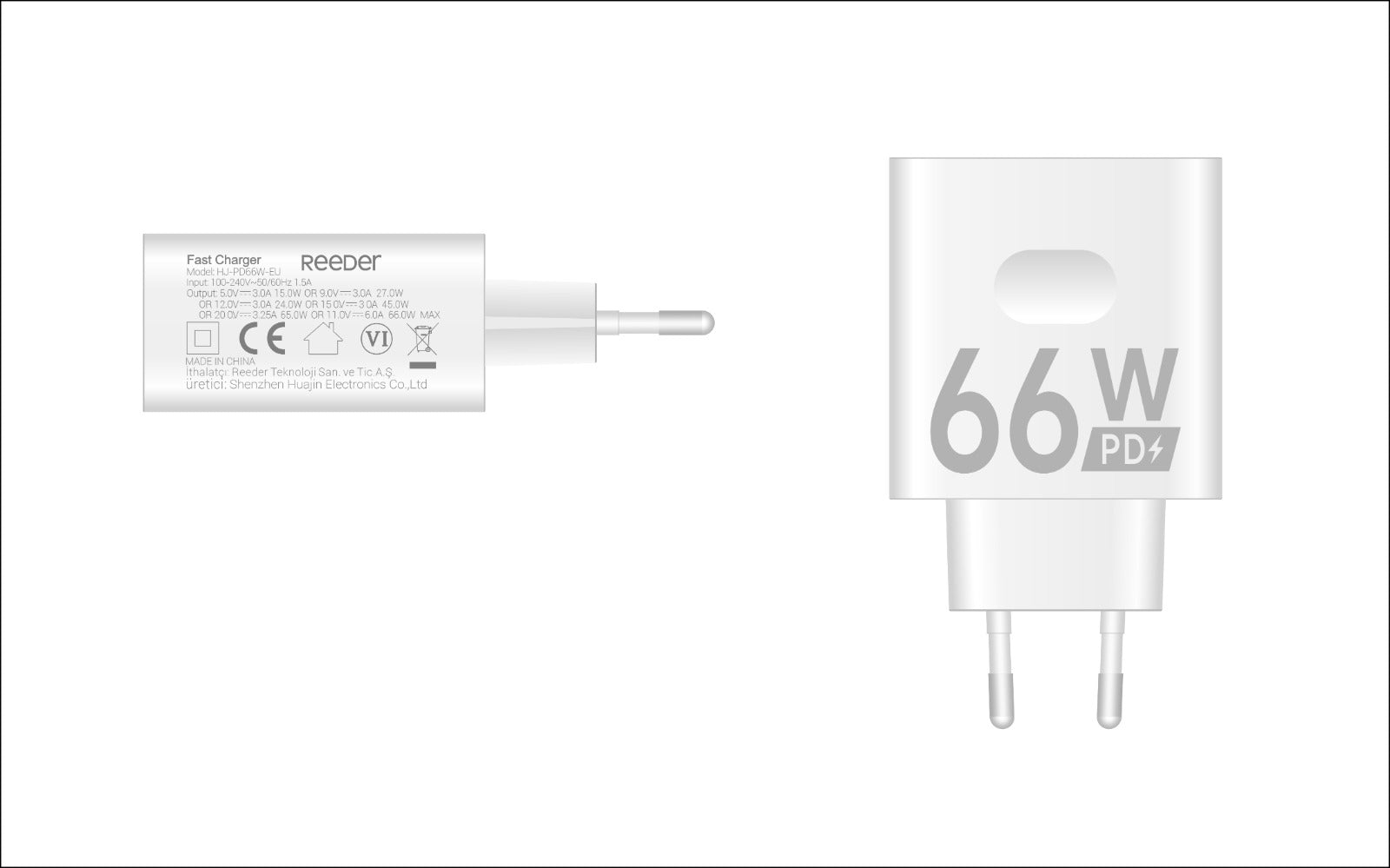 Reeder S919 66W Adaptör Beyaz