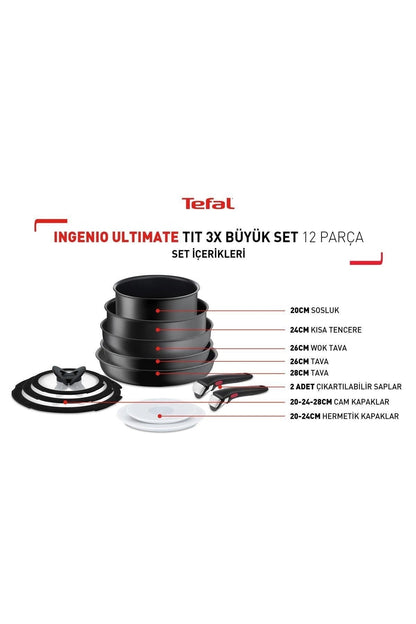 TEFAL Ingenio Ultimate Titanyum 3x Büyük Set